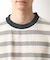 変形ボーダー半袖Tシャツ【洗濯機OK】