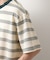 変形ボーダー半袖Tシャツ【洗濯機OK】