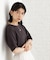 【再入荷】麻調メッシュブラウス【二の腕カバー/洗える】