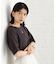 【再入荷】麻調メッシュブラウス【二の腕カバー/洗える】