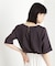 【再入荷】麻調メッシュブラウス【二の腕カバー/洗える】