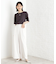 【再入荷】麻調メッシュブラウス【二の腕カバー/洗える】