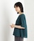 【再入荷】麻調メッシュブラウス【二の腕カバー/洗える】