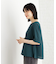 【再入荷】麻調メッシュブラウス【二の腕カバー/洗える】