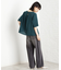 【再入荷】麻調メッシュブラウス【二の腕カバー/洗える】
