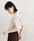 【再入荷】麻調メッシュブラウス【二の腕カバー/洗える】