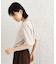 【再入荷】麻調メッシュブラウス【二の腕カバー/洗える】