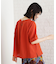 【再入荷】麻調メッシュブラウス【二の腕カバー/洗える】