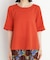 【再入荷】麻調メッシュブラウス【二の腕カバー/洗える】