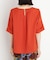 【再入荷】麻調メッシュブラウス【二の腕カバー/洗える】