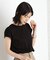 合皮パイピングフレンチTシャツ【洗える】