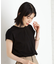 合皮パイピングフレンチTシャツ【洗える】