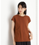 合皮パイピングフレンチTシャツ【洗える】