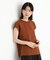 合皮パイピングフレンチTシャツ【洗える】