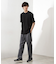 パターンジャカード半袖Tシャツ【洗濯機OK】