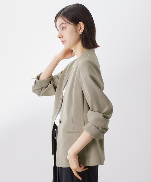 ノーカラージャケットとトップスねやセット ノーカラージャケット【セットアップ可】｜ザショップティーケー