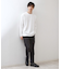 リンクスジオメトリック長袖Tシャツ【サスティナブル素材使用/洗濯機OK】