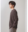 リンクスジオメトリック長袖Tシャツ【サスティナブル素材使用/洗濯機OK】