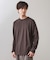 リンクスジオメトリック長袖Tシャツ【サスティナブル素材使用/洗濯機OK】