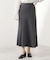 サテンAラインスカート【洗える】