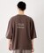 配色刺繍6分袖Tシャツ 【ビッグシルエット／洗濯機OK】