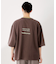 配色刺繍6分袖Tシャツ 【ビッグシルエット／洗濯機OK】