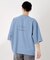 配色刺繍6分袖Tシャツ 【ビッグシルエット／洗濯機OK】