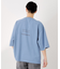 配色刺繍6分袖Tシャツ 【ビッグシルエット／洗濯機OK】