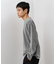 【心地良い、滑らかさ】レイヤード風ケーブル長袖Tシャツ
