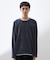 【心地良い、滑らかさ】レイヤード風ケーブル長袖Tシャツ