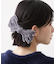 【華やか＆上品】ビジューベロアリボンバレッタ