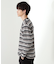 ランダムボーダー長袖タフTシャツ 【洗濯機OK】
