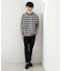ランダムボーダー長袖タフTシャツ 【洗濯機OK】