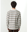 ランダムボーダー長袖タフTシャツ 【洗濯機OK】