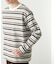ランダムボーダー長袖タフTシャツ 【洗濯機OK】