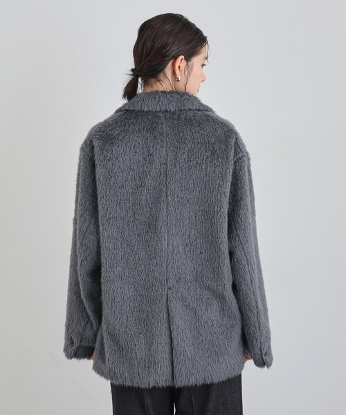 纏うだけで大人上品 シャギーチェスターハーフコート｜ザショップ