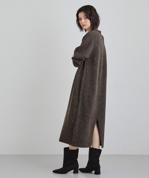 ウール混杢調ハイネックワンピース｜ザショップティーケーの通販