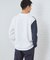 【ちょうどいいカジュアル】パネルブロッキング長袖Tシャツ