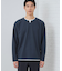 【1枚で手抜きに見えない】キーネック フェイクレイヤード長袖Tシャツ