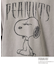 PEANUTS ／ ピーナッツ スヌーピー ヴィンテージ風プリント長袖Tシャツ