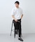 【ジャケットインにおすすめ】ビジネス半袖Tシャツ 洗濯機OK/襟高