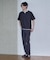 【一枚でコーディネートが完成！】レイヤード風 キーネック 半袖Tシャツ 洗濯機OK