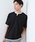 【一枚でコーディネートが完成！】レイヤード風 キーネック 半袖Tシャツ 洗濯機OK