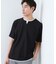 【一枚でコーディネートが完成！】レイヤード風 キーネック 半袖Tシャツ 洗濯機OK