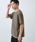 【一枚でコーディネートが完成！】レイヤード風 キーネック 半袖Tシャツ 洗濯機OK