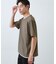【一枚でコーディネートが完成！】レイヤード風 キーネック 半袖Tシャツ 洗濯機OK