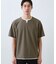 【一枚でコーディネートが完成！】レイヤード風 キーネック 半袖Tシャツ 洗濯機OK