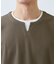 【一枚でコーディネートが完成！】レイヤード風 キーネック 半袖Tシャツ 洗濯機OK