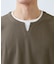 【一枚でコーディネートが完成！】レイヤード風 キーネック 半袖Tシャツ 洗濯機OK
