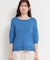 【S-XL/ひんやりタッチ】美しさ際立つ 6分袖ニット 洗濯機OK/UVケア/毛玉になりにくい